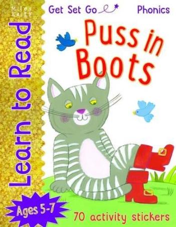 Book cover number 1 for Get Set Go Learn To Read Puss in Boots (70 Activity Stickers) written by Susan Purcell published by Miles Kelly Publishing