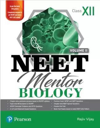 Book cover number 1 for NEET Mentor Biology Vol 2 written by Rajiv Vijay published by Pearson Education
