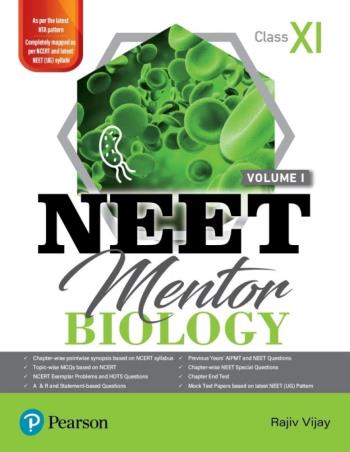 Book cover number 1 for NEET Mentor Biology Vol 1 written by Rajiv Vijay published by Pearson Education