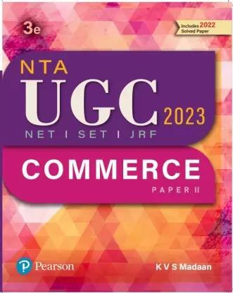 Book cover number 1 for NTA UGC NET|SET|JRF Commerce Paper 2 (2023) written by K. V. S. Madaan published by Pearson Education