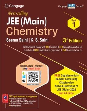 Book cover number 1 for JEE (Main) Chemistry : Part 1 written by Seema Saini, K. S. Saini published by Cengage Learning India Private Limited