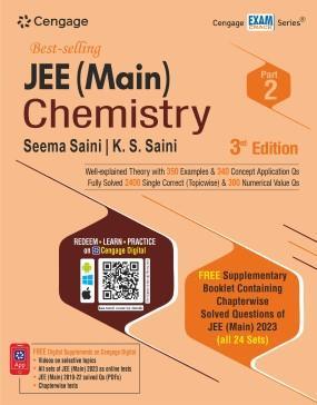 Book cover number 1 for JEE (Main) Chemistry : Part 2 written by Seema Saini, K. S. Saini published by Cengage Learning India Private Limited