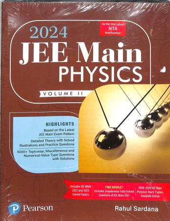 Book cover number 1 for JEE Main Physics 2024 Volume 2 written by Rahul Sardana published by Pearson Education