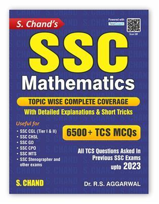 Book cover number 1 for SSC Mathematics Topic wise Complete Coverage 6500 + TCS MCQs written by R. S. Aggarwal published by S. Chand Publishing