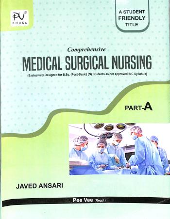 Book cover number 1 for Comprehensive Medical-Surgical Nursing (Part-A & B) written by Javed Ansari published by S. Vikas And Company (Medical Publishers)