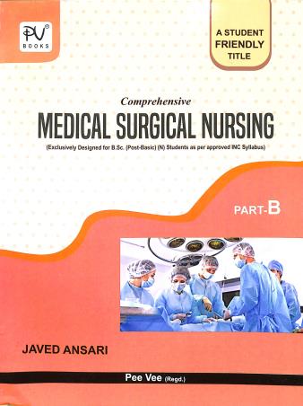 Book cover number 2 for Comprehensive Medical-Surgical Nursing (Part-A & B) written by Javed Ansari published by S. Vikas And Company (Medical Publishers)