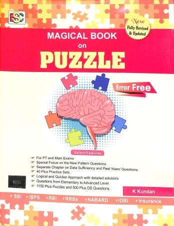 Book cover number 1 for Magical Book On Puzzle (2023 Edition) written by K. Kundan published by BSC Publishing Co. Pvt. Ltd.