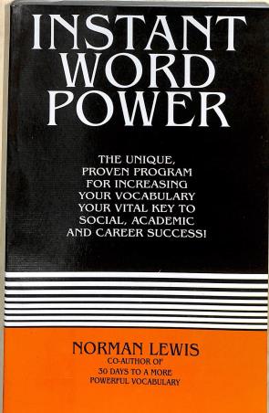Book cover number 1 for Instant Word Power written by Norman Lewis published by Bhagabati Publication