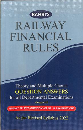 Book cover number 1 for Bahri's Railway Financial Rules written by K. P. Sharma published by Bahri Brothers