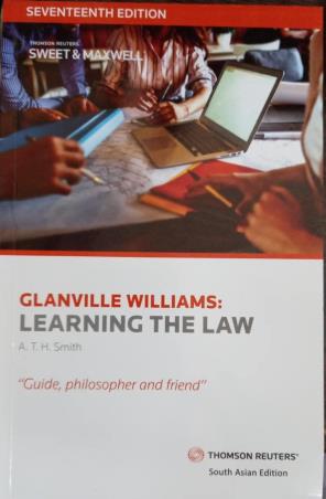 Book cover number 1 for Glanville Williams : Learning The Law written by A. T. H. Smith published by Sweet & Maxwell