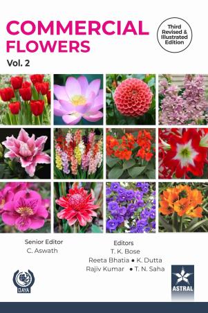 Book cover number 1 for Commercial Flowers Volume 2 written by Rajiv Kumar, T. K. Bose, Reeta Bhatia, K. Dutta, T. N. Saha published by Daya Publishing House