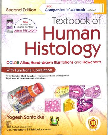 Book cover number 1 for Textbook Of Human Histology written by Yogesh Sontakke published by CBS Publishers & Distributors Pvt. Ltd.