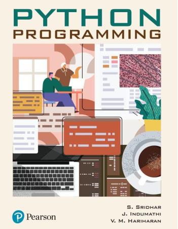 Book cover number 1 for Python Programming written by S. Sridhar published by Pearson Education