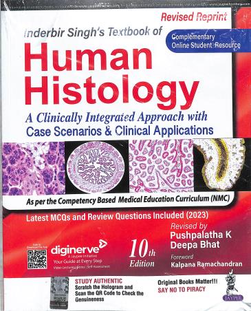 Book cover number 1 for Indebir Singh's Textbook Of Human Histology written by Pushpalatha K, Deepa Bhat published by Jaypee Brothers Medical Publishers (P) Ltd.