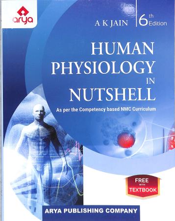Book cover number 3 for Textbook Of Physiology Volume 1 & 2 (Free! Human Physiology In Nutshell) written by A. K. Jain published by Arya Publishing Company