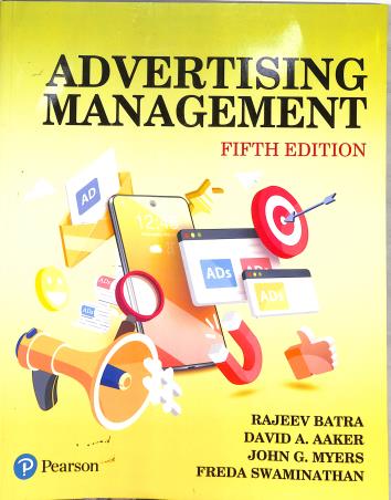 Book cover number 1 for Advertising Management written by Rajeev Batra published by Pearson Education