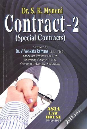 Book cover number 1 for Contract-2 (Special Contracts) written by V.Venkata Ramana published by Asia Law House