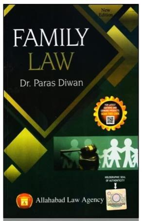 Book cover number 1 for Family Law written by Paras Diwan published by Allahabad Law Agency