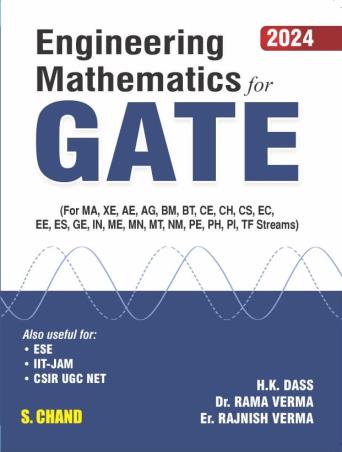 Book cover number 1 for Engineering Mathematics For GATE 2024 written by Rajnish Verma, H. K. Dass, Rama Verma published by S. Chand Publishing