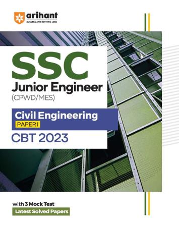 Book cover number 1 for SSC Junior Engineer (CPWD/MES) Civil Engineering PAPER I CBT 2023 written by Pradeep Shrivastava, Sushil Singh published by Arihant Publications (India) Limited