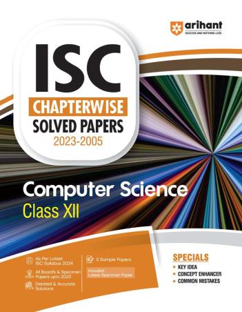 Book cover number 1 for ISC Chapterwise Solved Papers (2023-2005) Computer Science Class 12 written by Neetu Gaikwad published by Arihant Prakashan
