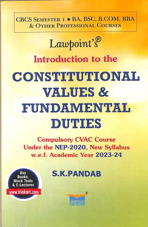 Book cover number 1 for Lawpoint's Introduction To The Constitutional Values & Fundamental Duties written by S. K. Panda published by Lawpoint
