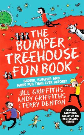 Book cover number 1 for The Bumper Treehouse Fun Book: Bigger, bumpier and more fun than ever before! written by Andy Griffiths published by Pan Macmillan