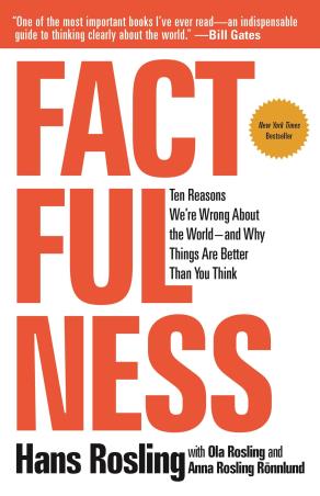 Book cover number 1 for Factfulness written by Hans Rosling published by Hachette