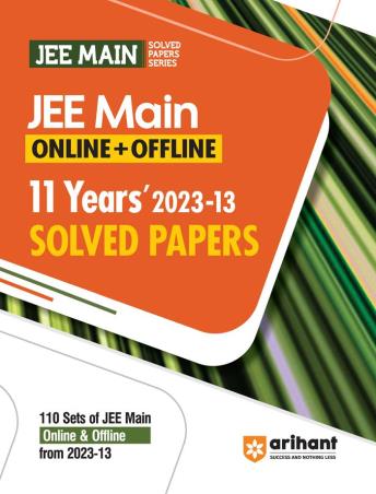 Book cover number 1 for JEE MAIN Online - Ofline 11 Years' 2023-13 Solved Paper written by R. S. Sharma published by Arihant Prakashan