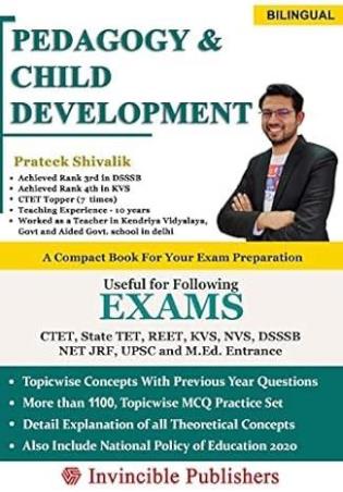 Book cover number 1 for Pedagogy & Child Development (Bilingual) written by Prateek Shivalik published by Invincible Publishers
