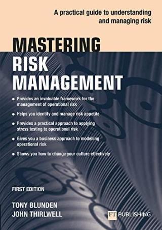 Book cover number 1 for Mastering Risk Management written by John Thirlwell, Tony Blunden published by FT Publishing