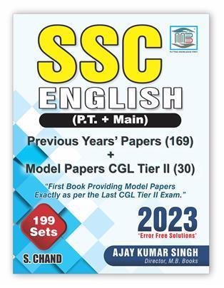 Book cover number 1 for SSC English (P.T. + Main) 199 Sets (2023) written by Ajay Kumar Singh published by S. Chand Publishing