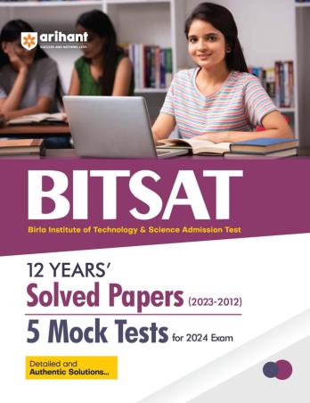 Book cover number 1 for BITSAT 12 Years' Solved Papers & 5 Mock Tests written by Sanjay Kumar, R. S. Mittal, Abhinav published by Arihant Prakashan