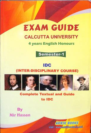 Book cover number 1 for Exam Guide Calcutta University Semester 1 Inter- Disciplinary Course written by Mir Hassan published by Adrik Books