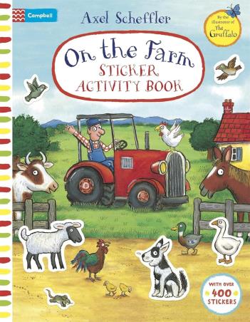 Book cover number 1 for On The Farm Sticker Activity Book written by Axel Scheffler published by Campbell Books