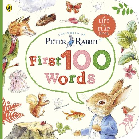 Book cover number 1 for Peter Rabbit Peter's First 100 Words written by Beatrix Potter published by Warne