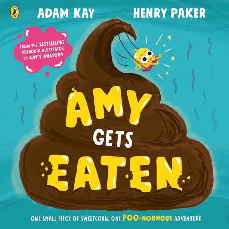 Book cover number 1 for Amy Gets Eaten written by Adam Kay published by Puffin