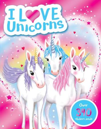 Book cover number 1 for I Love Unicorns! (Sticker Book) written by Emily Stead published by Scholastic