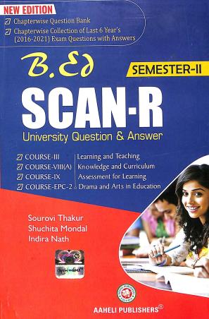 Book cover number 1 for B.Ed SCAN- R Semester 2 (English) written by Sourovi Thakur published by Aaheli Publishers
