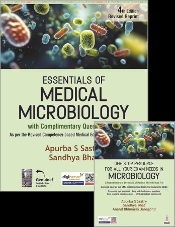 Book cover number 1 for Essentials Of Medical Microbiology written by Apurba S. Sastry published by Jaypee Brothers Medical Publishers (P) Ltd.