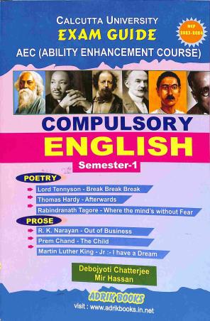 Book cover number 1 for AEC Compulsory English Semester 1 written by NA published by Adrik Books