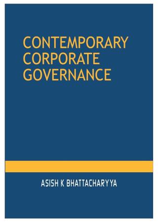 Book cover number 1 for Contemporary Corporate Governance written by Asish K. Bhattacharyya published by Nonlinear Insights (OPC) Pvt. Ltd. Publication Division