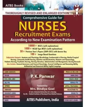 Book cover number 1 for Comprehensive Guide For Nurses Recruitment Exam written by P. K. Panwar published by AITBS Publishers