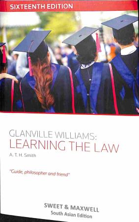 Book cover number 1 for Glanville Williams : Learning The Law written by A. T. H. Smith published by Sweet & Maxwell