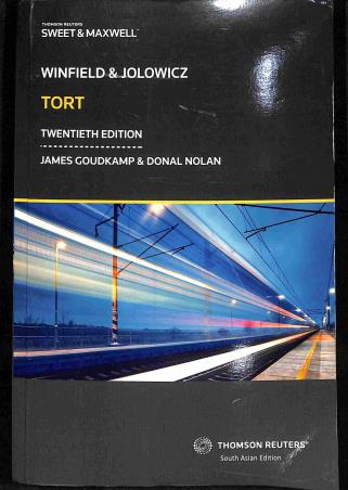 Book cover number 1 for Winfield and Jolowicz On Tort written by James Goudkamp, Donal Nolan published by Sweet & Maxwell