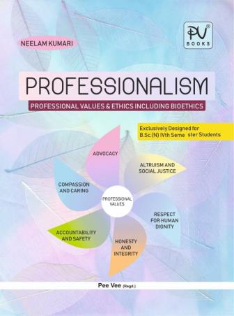 Book cover number 1 for Professionalism, Professional Values & Ethics Including Biothics written by Neelam Kumari published by S. Vikas And Company (Medical Publishers)