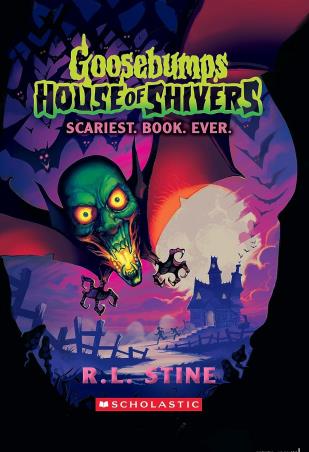 Book cover number 1 for Goosebumps House Of Shivers 1 : Scariest. Book. Ever. written by R. L. Stine published by Scholastic