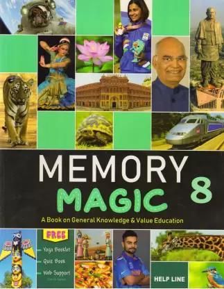 Book cover number 1 for Memory Magic 8 (A book On General Knowledge & Value Education) written by NA published by Helpline Publications Pvt. Ltd.