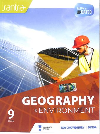 Book cover number 1 for Santra Geography & Environment Class 9 (2024 Edition) written by Ashitendu Roychowdhury, Sambhunath Dinda published by Santra Publication Pvt. Ltd