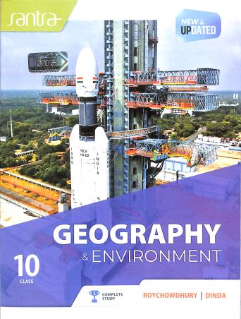 Book cover number 1 for Santra Geography & Environment Class 10 (2024 Edition) written by Ashitendu Raychowdhury published by Santra Publication Pvt. Ltd